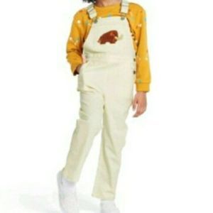 NWT Christian Robinson Bib Overhauls Pants Cream Wooly Mammoth Size 2T